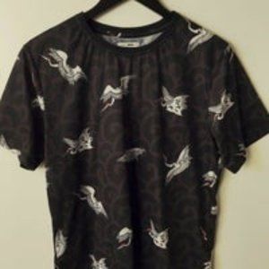 Fashion Nova Men Bird T Shirt All Over Print Modern Black M